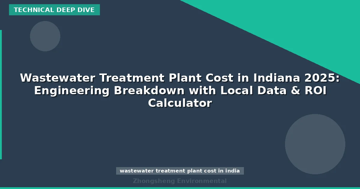 Wastewater Treatment Plant Cost in Indiana 2025: Engineering Breakdown with Local Data & ROI Calculator