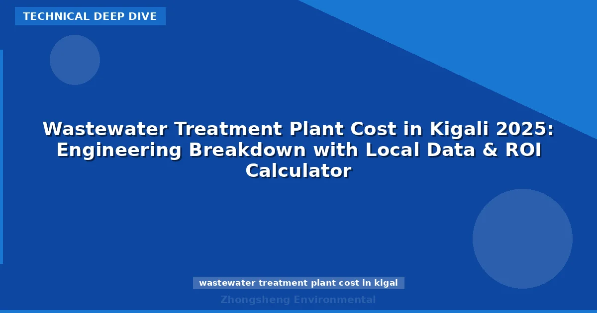 Wastewater Treatment Plant Cost in Kigali 2025: Engineering Breakdown with Local Data & ROI Calculator