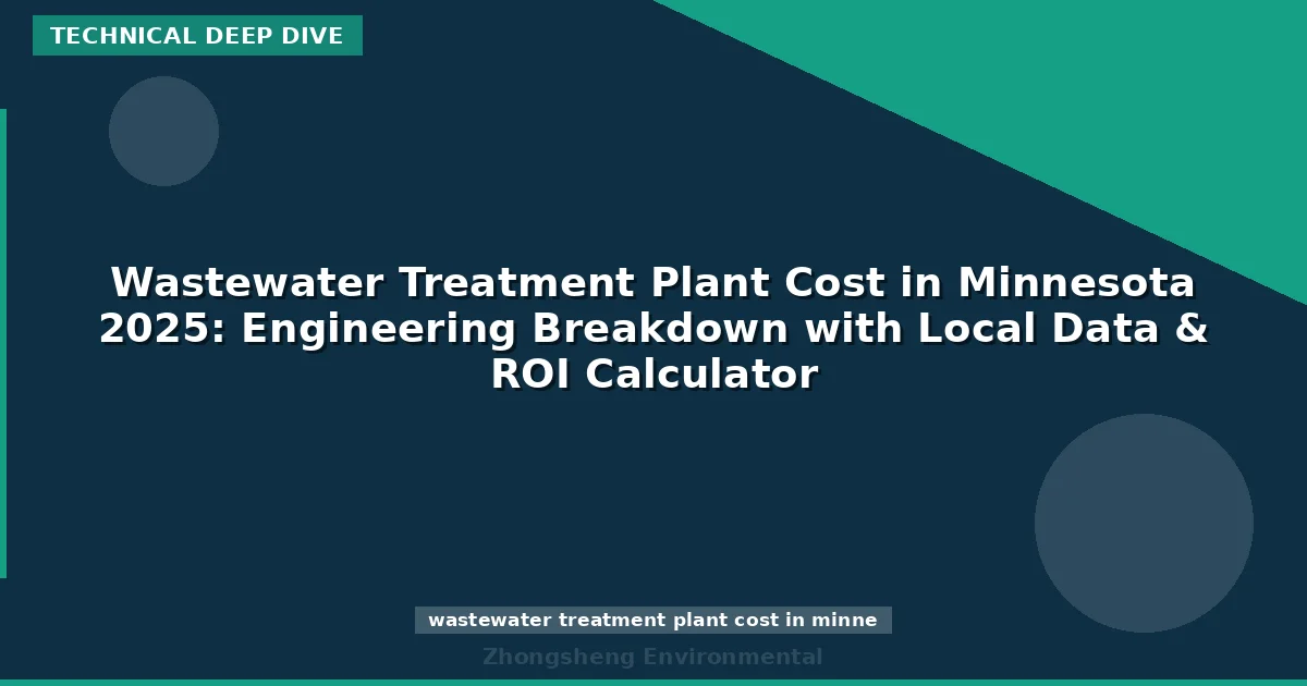 Wastewater Treatment Plant Cost in Minnesota 2025: Engineering Breakdown with Local Data & ROI Calculator
