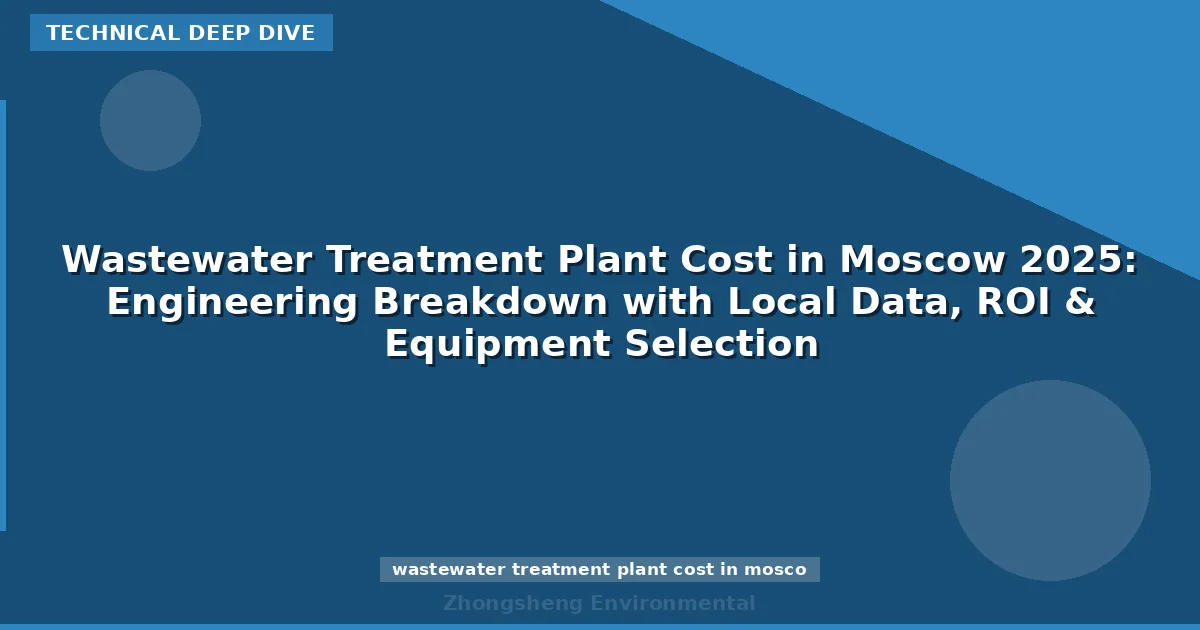 Wastewater Treatment Plant Cost in Moscow 2025: Engineering Breakdown with Local Data, ROI & Equipment Selection