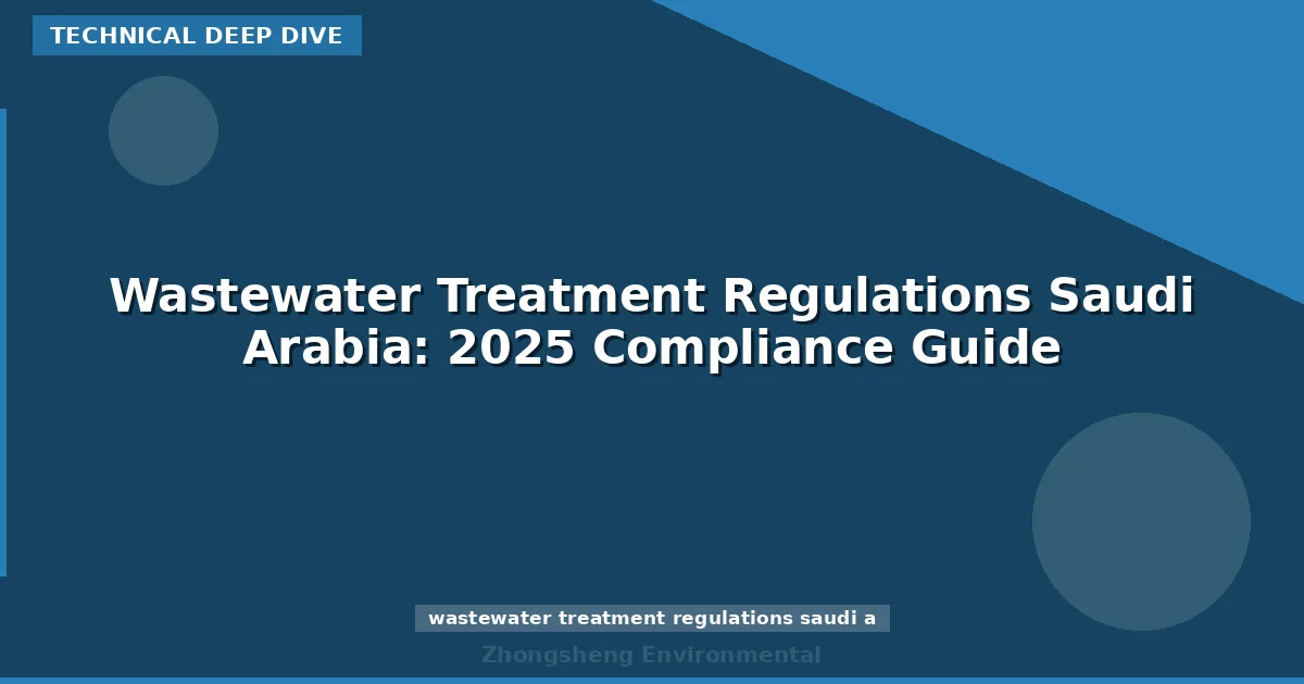 Wastewater Treatment Regulations Saudi Arabia: 2025 Compliance Guide