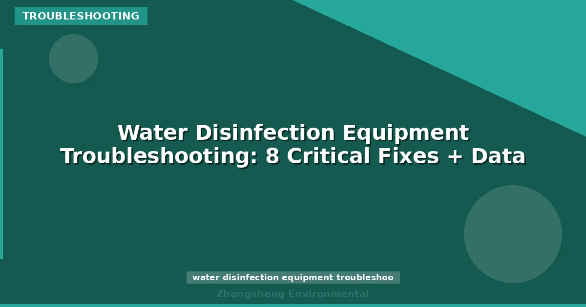 Water Disinfection Equipment Troubleshooting: 8 Critical Fixes + Data