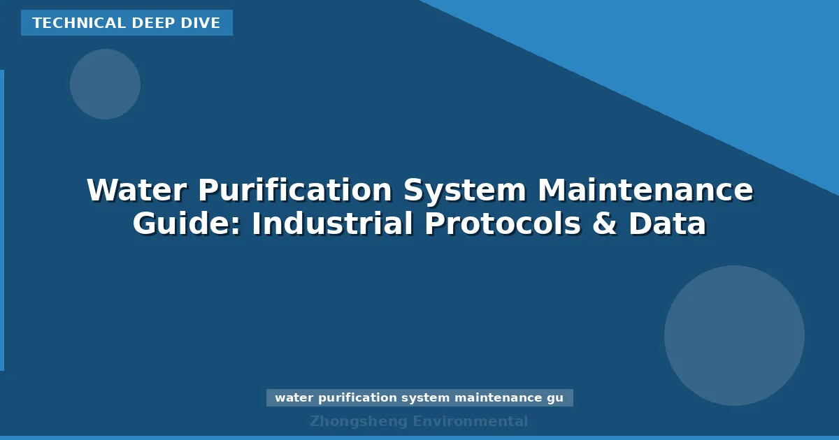 Water Purification System Maintenance Guide: Industrial Protocols & Data