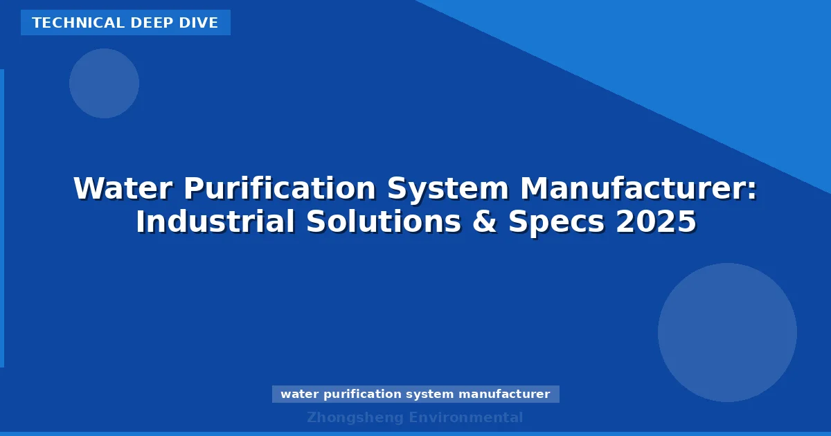 Water Purification System Manufacturer: Industrial Solutions & Specs 2025