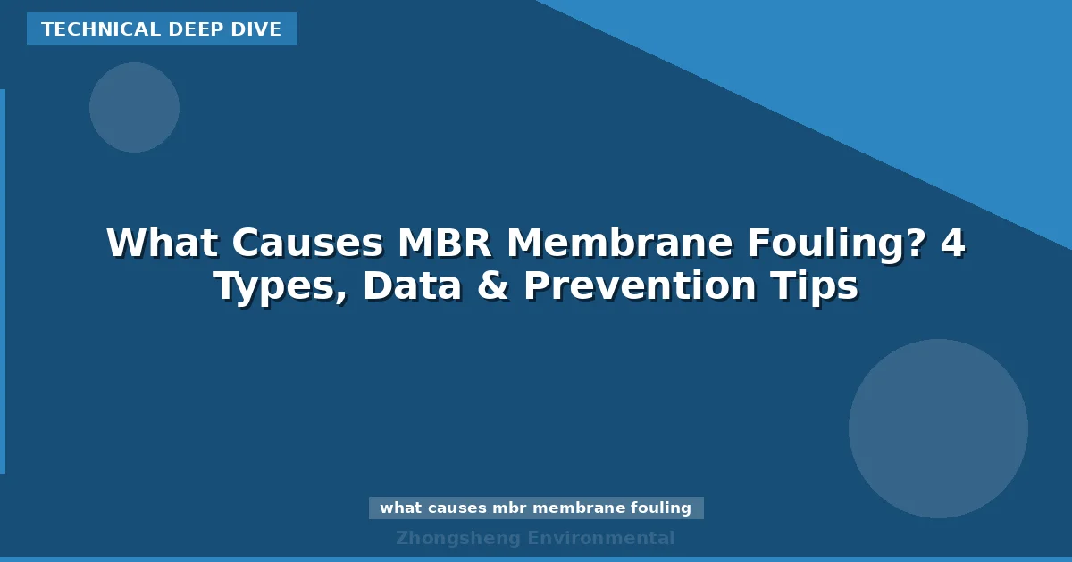 What Causes MBR Membrane Fouling? 4 Types, Data & Prevention Tips