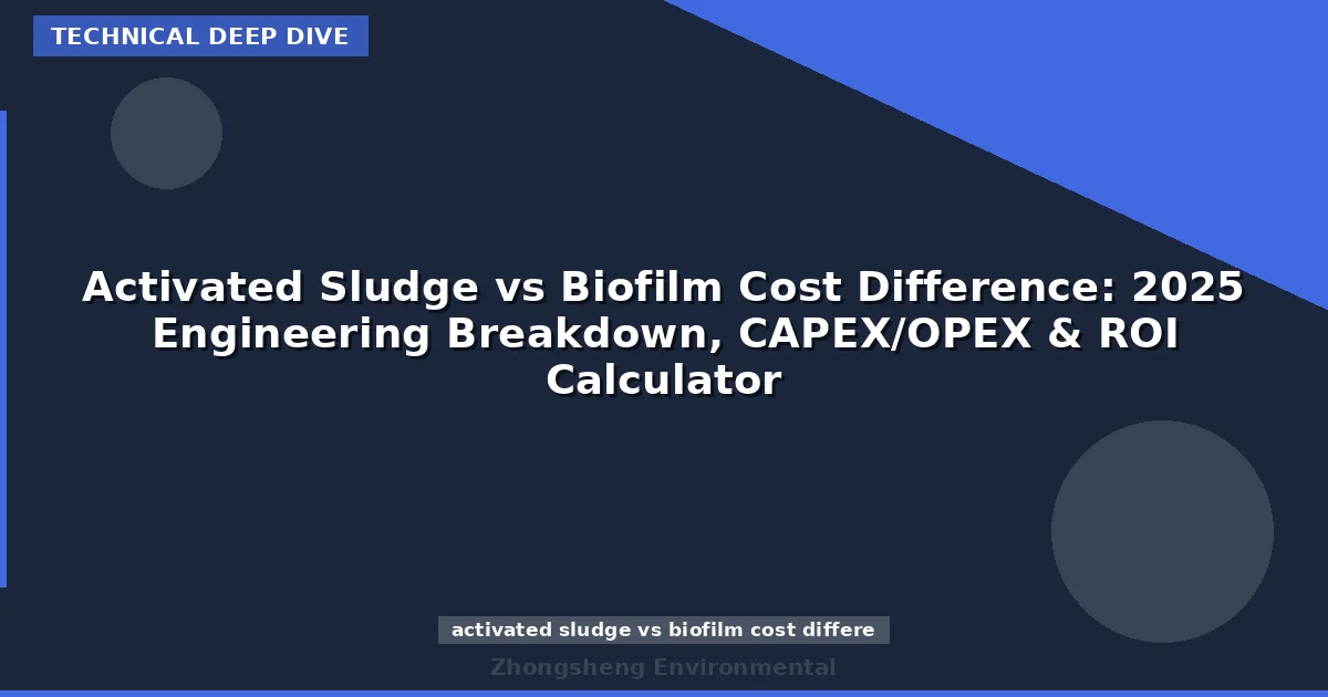 Activated Sludge vs Biofilm Cost Difference: 2025 Engineering Breakdown, CAPEX/OPEX & ROI Calculator