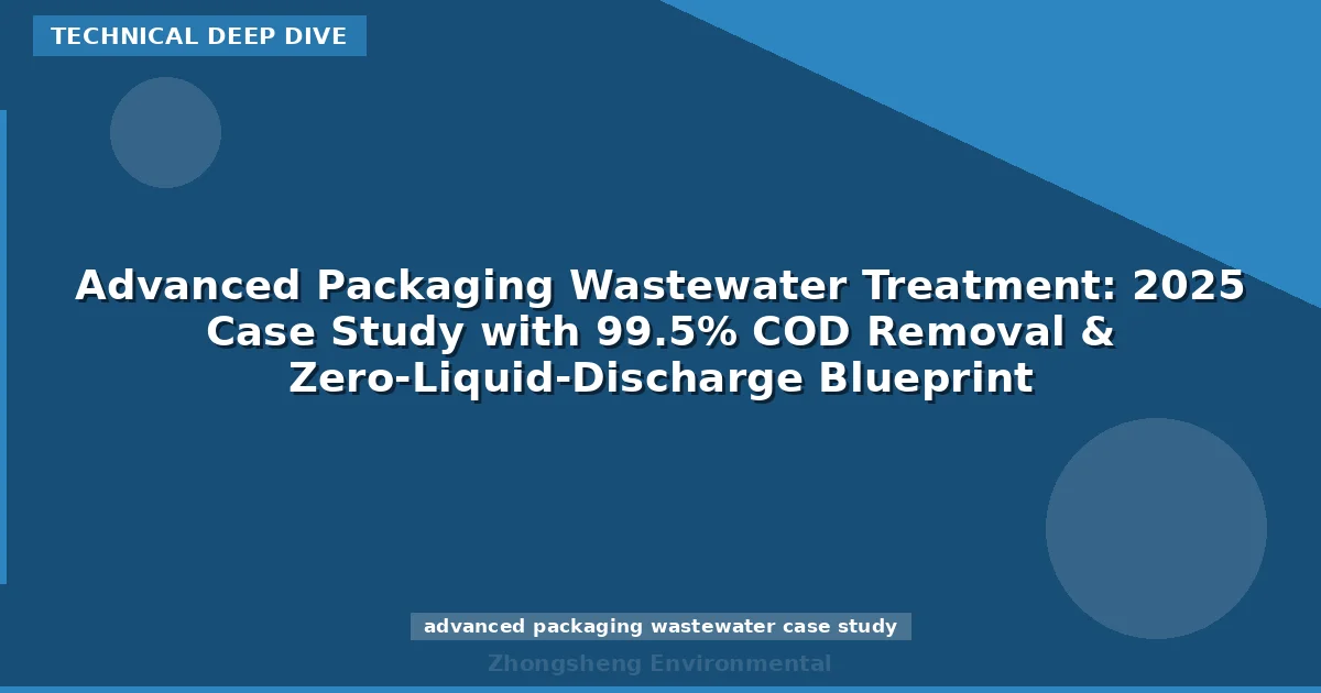 Advanced Packaging Wastewater Treatment: 2025 Case Study with 99.5% COD Removal & Zero-Liquid-Discharge Blueprint