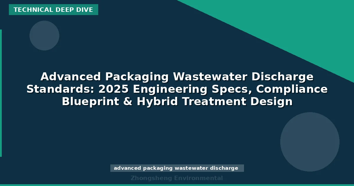 Advanced Packaging Wastewater Discharge Standards: 2025 Engineering Specs, Compliance Blueprint & Hybrid Treatment Design