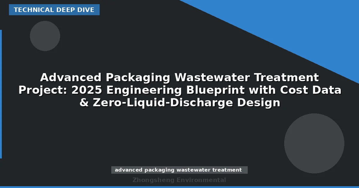 Advanced Packaging Wastewater Treatment Project: 2025 Engineering Blueprint with Cost Data & Zero-Liquid-Discharge Design