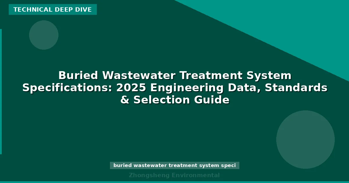 Buried Wastewater Treatment System Specifications: 2025 Engineering Data, Standards & Selection Guide