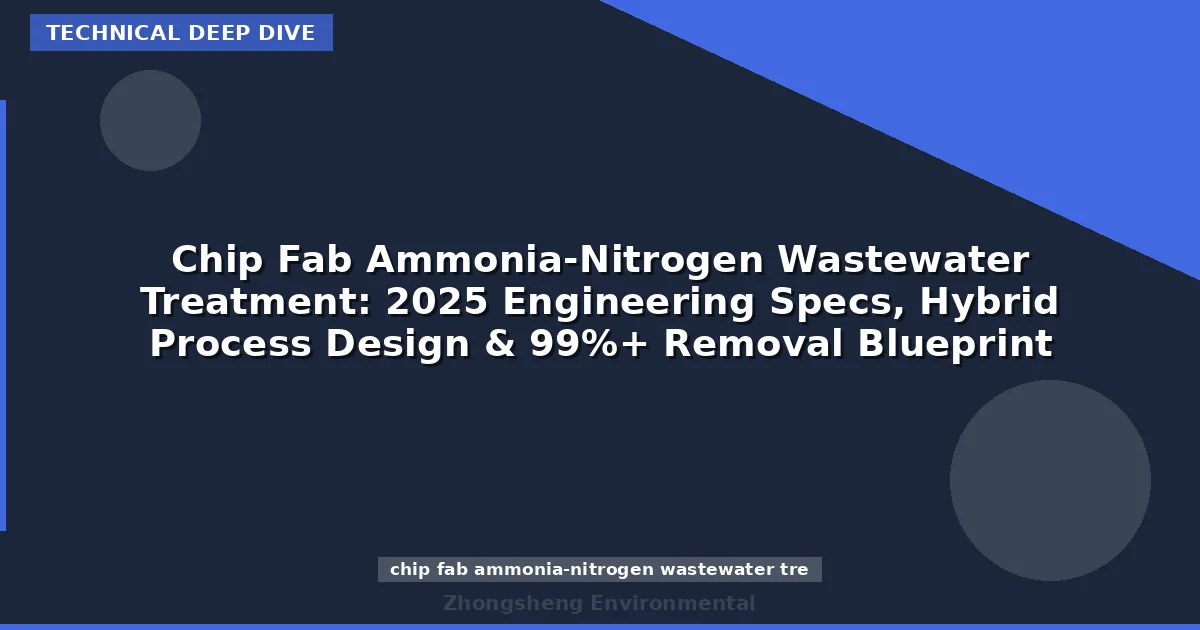 Chip Fab Ammonia-Nitrogen Wastewater Treatment: 2025 Engineering Specs, Hybrid Process Design & 99%+ Removal Blueprint