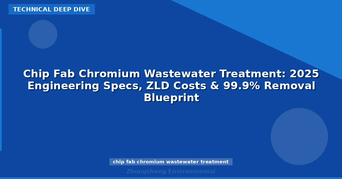 Chip Fab Chromium Wastewater Treatment: 2025 Engineering Specs, ZLD Costs & 99.9% Removal Blueprint