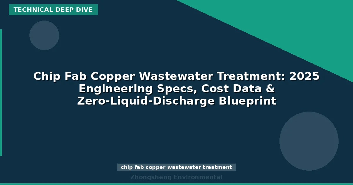 Chip Fab Copper Wastewater Treatment: 2025 Engineering Specs, Cost Data & Zero-Liquid-Discharge Blueprint