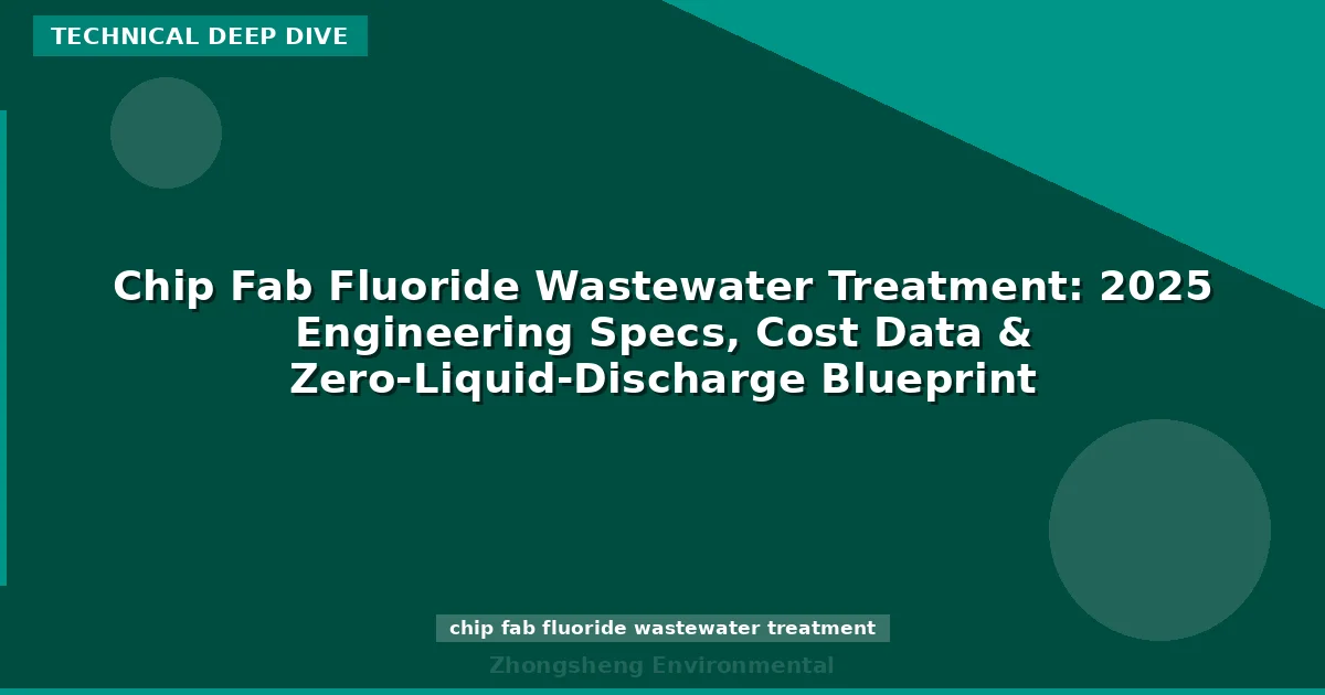 Chip Fab Fluoride Wastewater Treatment: 2025 Engineering Specs, Cost Data & Zero-Liquid-Discharge Blueprint