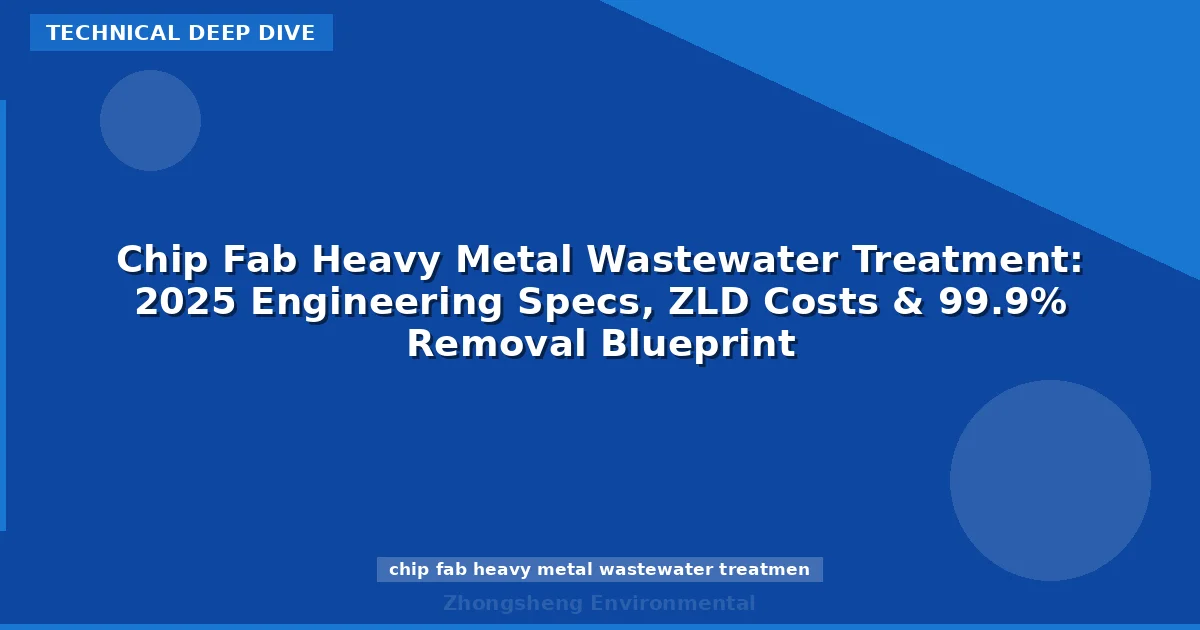 Chip Fab Heavy Metal Wastewater Treatment: 2025 Engineering Specs, ZLD Costs & 99.9% Removal Blueprint