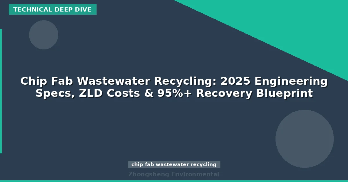 Chip Fab Wastewater Recycling: 2025 Engineering Specs, ZLD Costs & 95%+ Recovery Blueprint