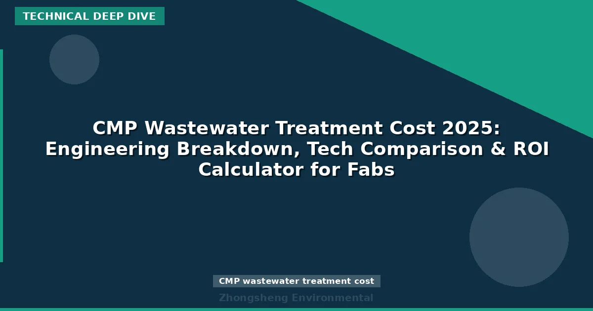 CMP Wastewater Treatment Cost 2025: Engineering Breakdown, Tech Comparison & ROI Calculator for Fabs