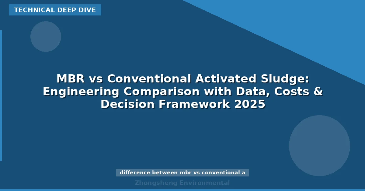 MBR vs Conventional Activated Sludge: Engineering Comparison with Data, Costs & Decision Framework 2025