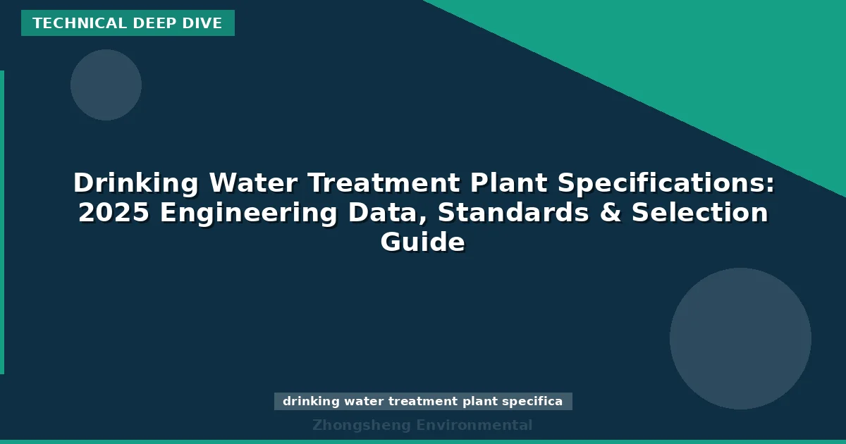 Drinking Water Treatment Plant Specifications: 2025 Engineering Data, Standards & Selection Guide