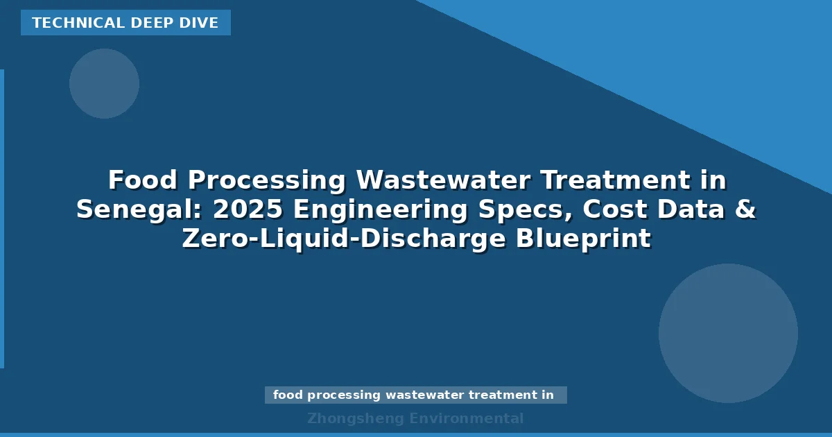 Food Processing Wastewater Treatment in Senegal: 2025 Engineering Specs, Cost Data & Zero-Liquid-Discharge Blueprint
