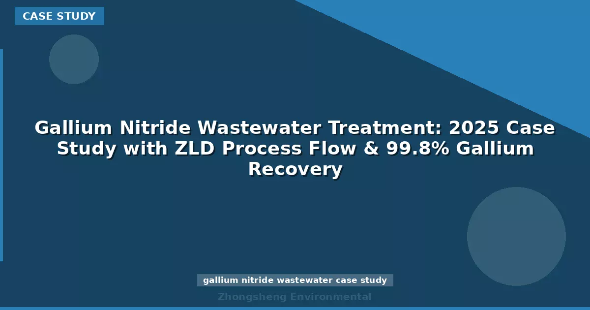 Gallium Nitride Wastewater Treatment: 2025 Case Study with ZLD Process Flow & 99.8% Gallium Recovery