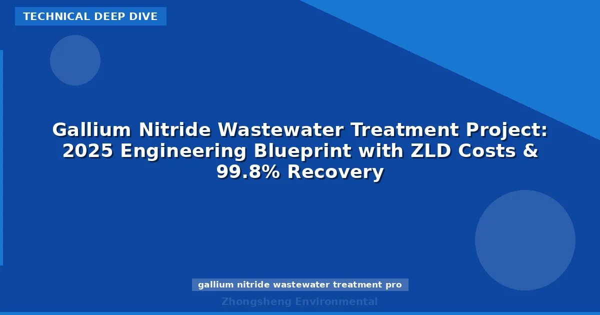 Gallium Nitride Wastewater Treatment Project: 2025 Engineering Blueprint with ZLD Costs & 99.8% Recovery