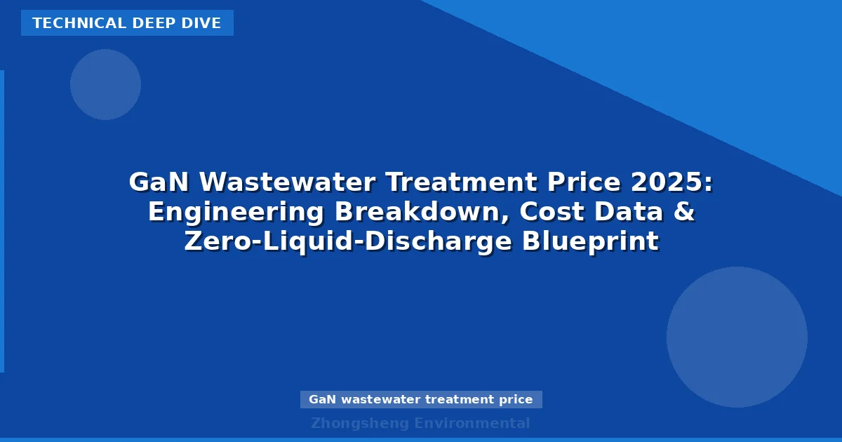 GaN Wastewater Treatment Price 2025: Engineering Breakdown, Cost Data & Zero-Liquid-Discharge Blueprint