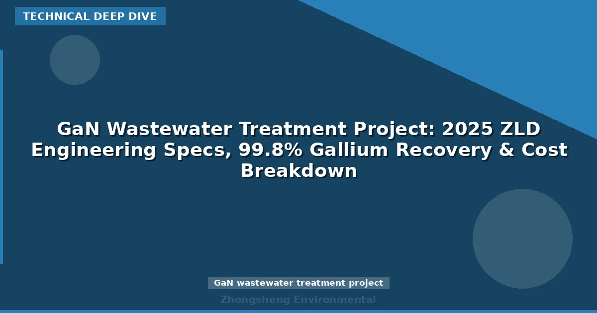 GaN Wastewater Treatment Project: 2025 ZLD Engineering Specs, 99.8% Gallium Recovery & Cost Breakdown