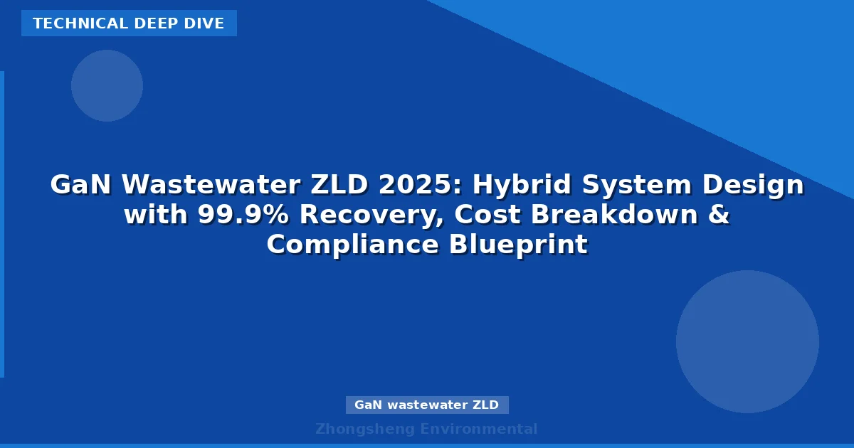 GaN Wastewater ZLD 2025: Hybrid System Design with 99.9% Recovery, Cost Breakdown & Compliance Blueprint