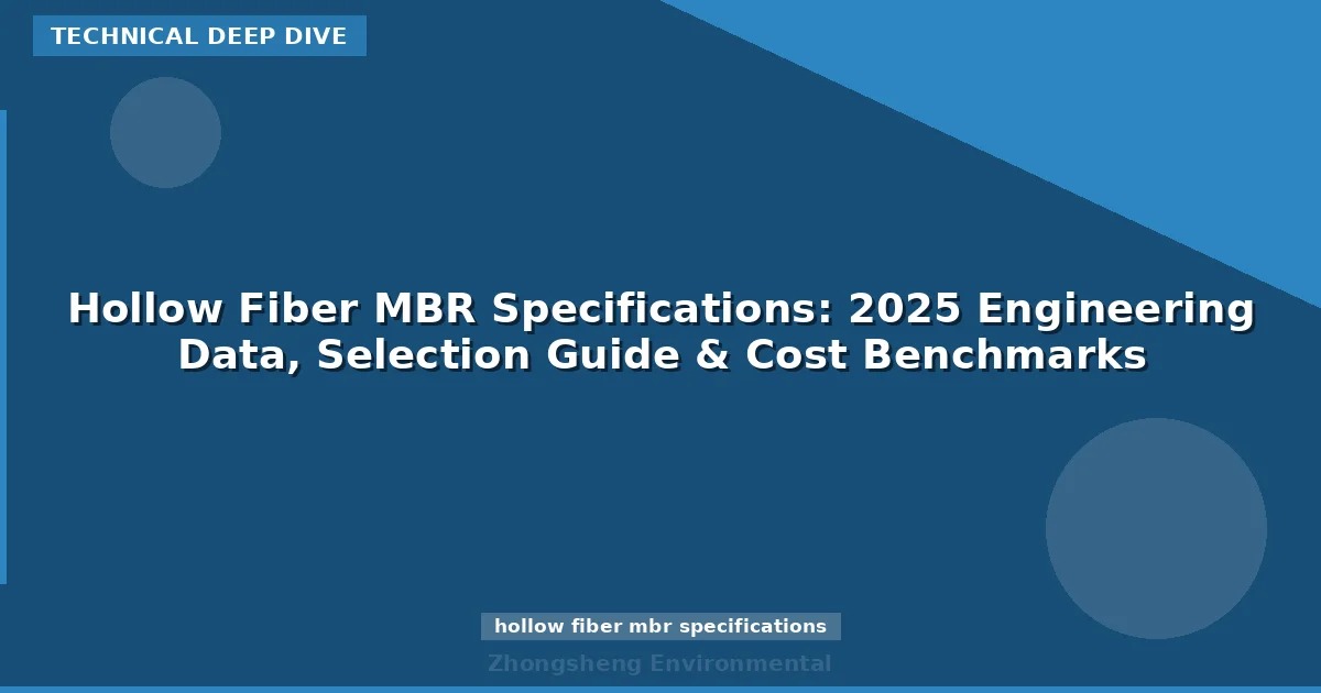 Hollow Fiber MBR Specifications: 2025 Engineering Data, Selection Guide & Cost Benchmarks