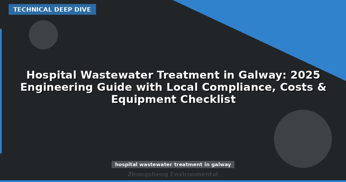 Hospital Wastewater Treatment in Galway: 2025 Engineering Guide with Local Compliance, Costs & Equipment Checklist