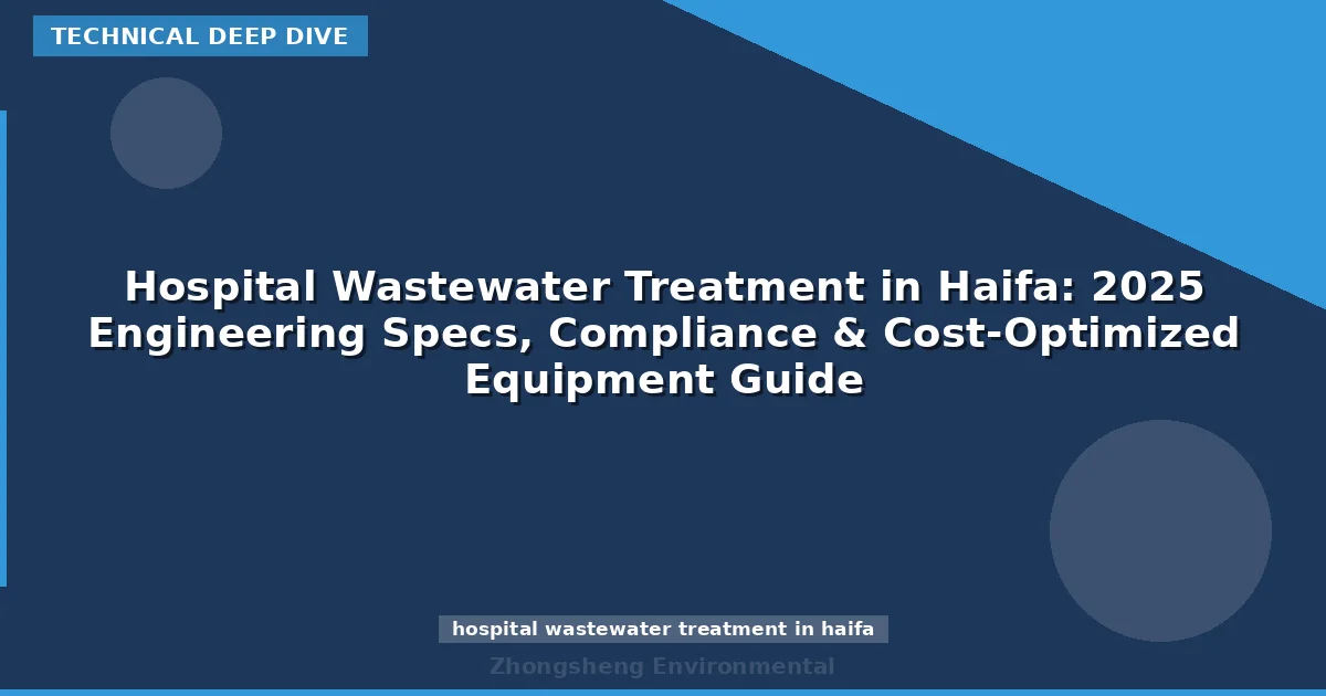 Hospital Wastewater Treatment in Haifa: 2025 Engineering Specs, Compliance & Cost-Optimized Equipment Guide