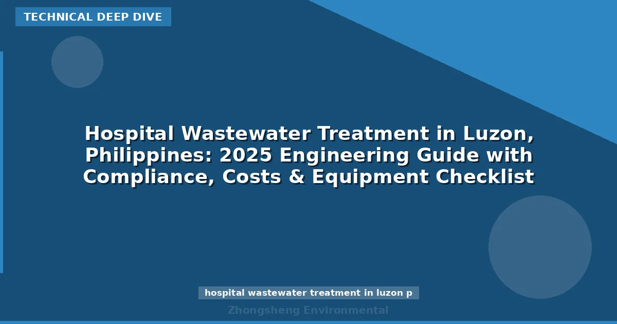 Hospital Wastewater Treatment in Luzon, Philippines: 2025 Engineering Guide with Compliance, Costs & Equipment Checklist