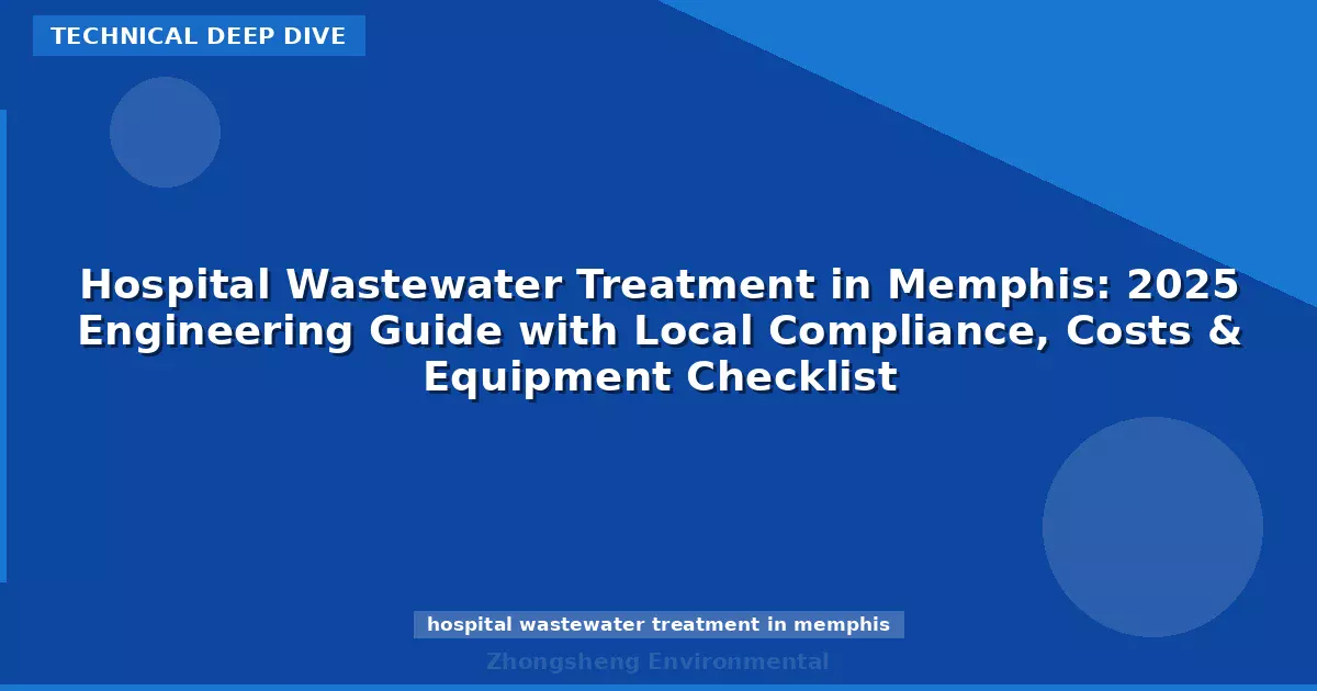 Hospital Wastewater Treatment in Memphis: 2025 Engineering Guide with Local Compliance, Costs & Equipment Checklist