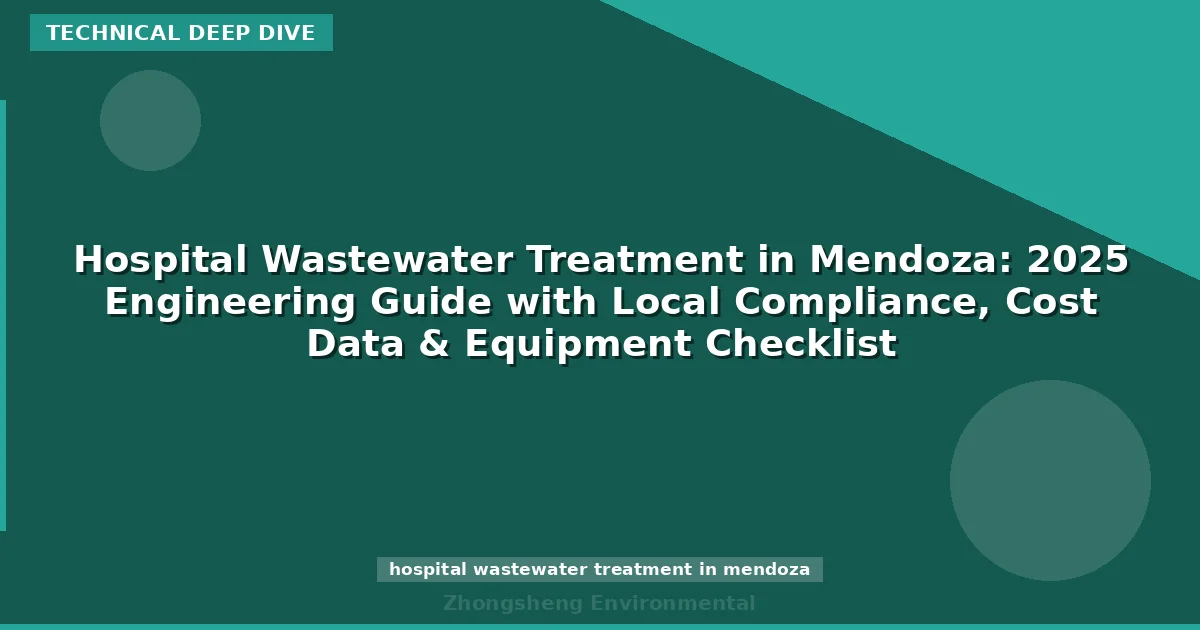 Hospital Wastewater Treatment in Mendoza: 2025 Engineering Guide with Local Compliance, Cost Data & Equipment Checklist