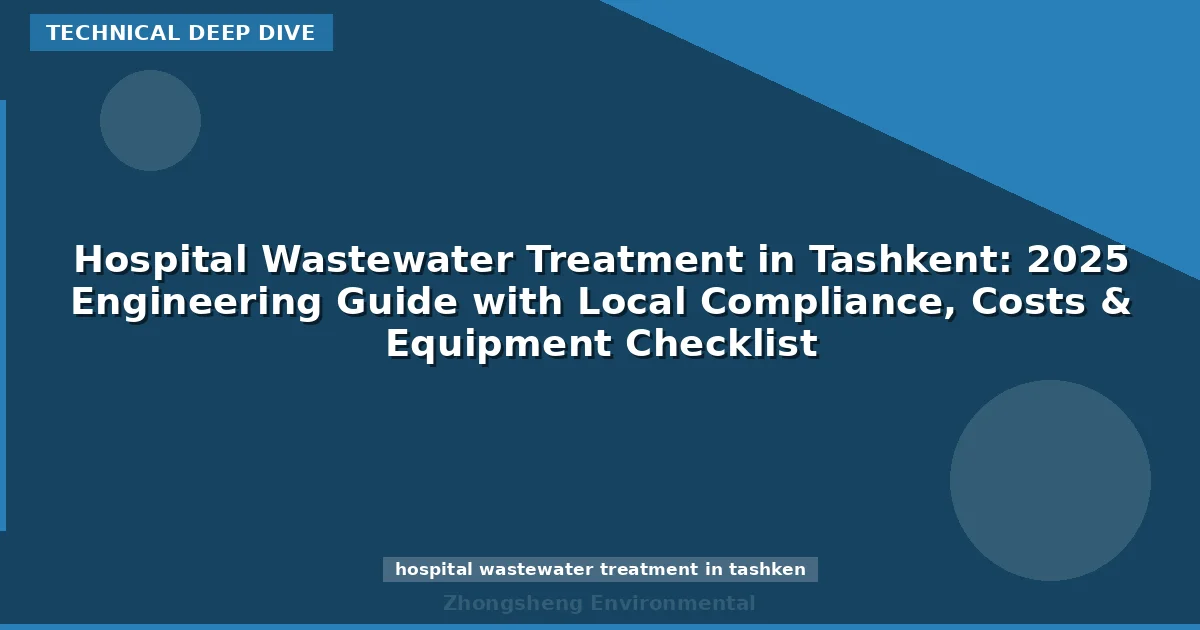 Hospital Wastewater Treatment in Tashkent: 2025 Engineering Guide with Local Compliance, Costs & Equipment Checklist