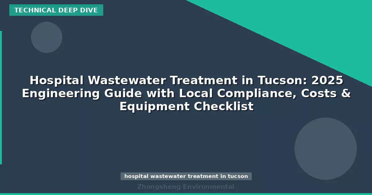 Hospital Wastewater Treatment in Tucson: 2025 Engineering Guide with Local Compliance, Costs & Equipment Checklist