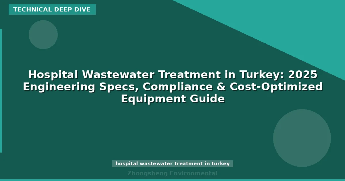 Hospital Wastewater Treatment in Turkey: 2025 Engineering Specs, Compliance & Cost-Optimized Equipment Guide