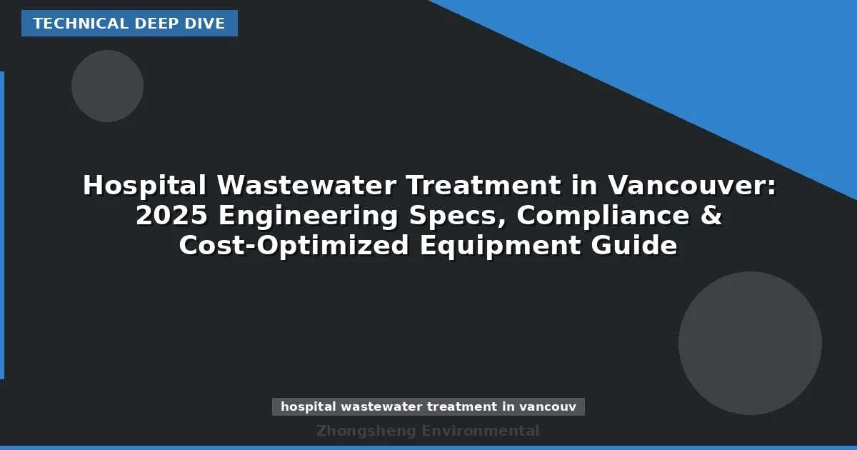 Hospital Wastewater Treatment in Vancouver: 2025 Engineering Specs, Compliance & Cost-Optimized Equipment Guide