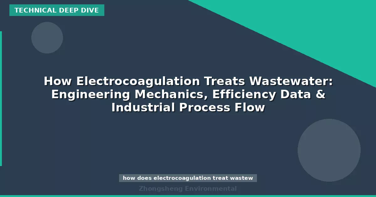 How Electrocoagulation Treats Wastewater: Engineering Mechanics, Efficiency Data & Industrial Process Flow