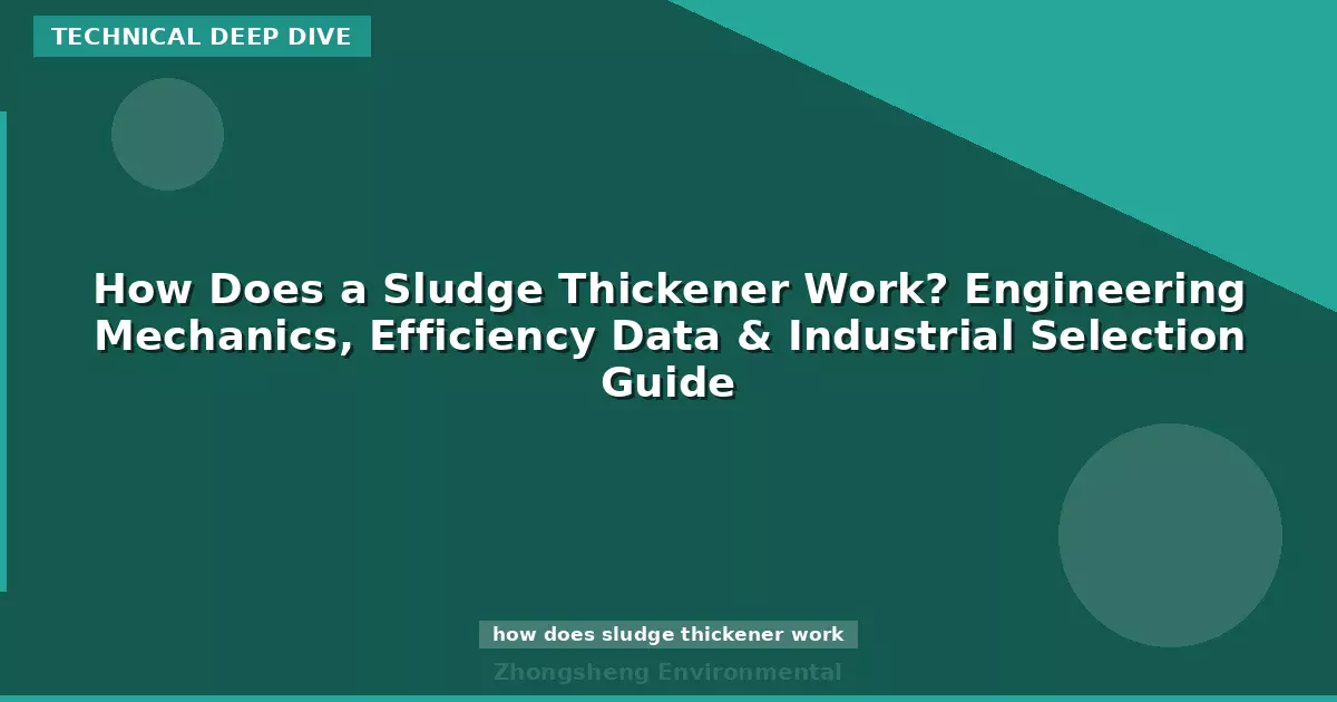 How Does a Sludge Thickener Work? Engineering Mechanics, Efficiency Data & Industrial Selection Guide