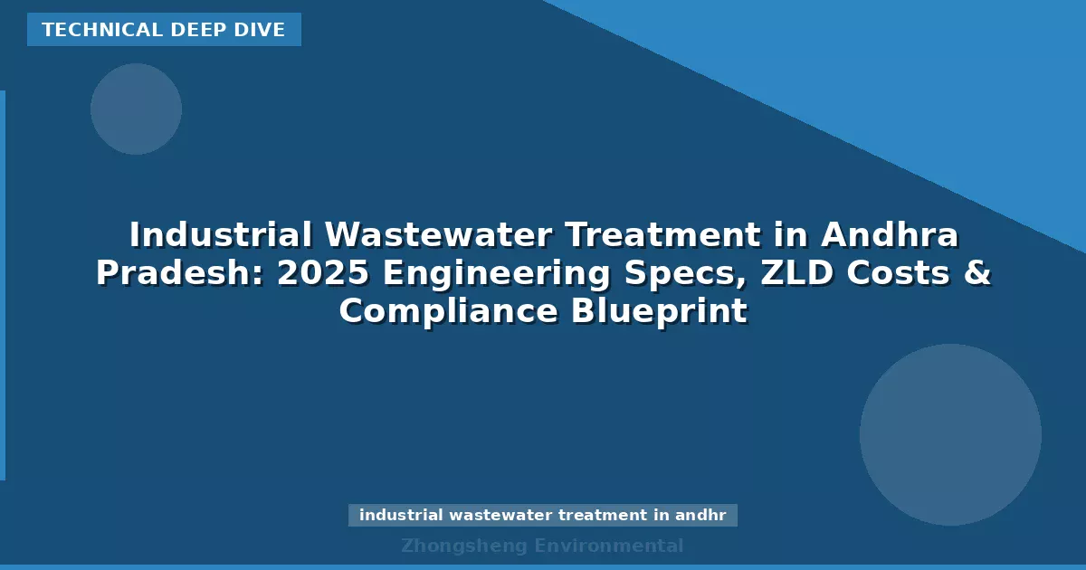 Industrial Wastewater Treatment in Andhra Pradesh: 2025 Engineering Specs, ZLD Costs & Compliance Blueprint