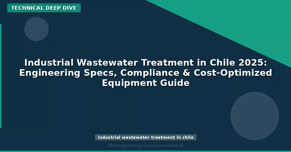 Industrial Wastewater Treatment in Chile 2025: Engineering Specs, Compliance & Cost-Optimized Equipment Guide