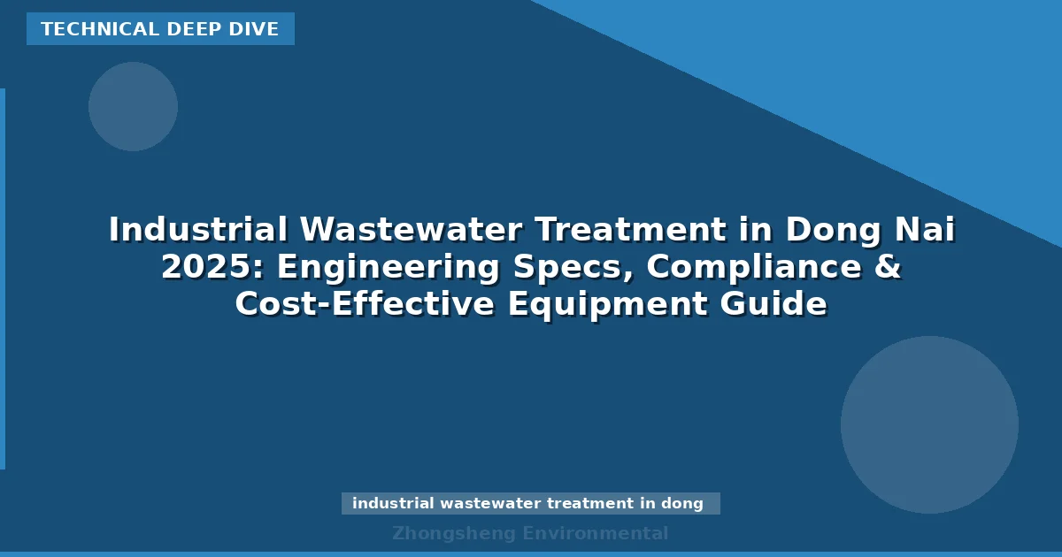 Industrial Wastewater Treatment in Dong Nai 2025: Engineering Specs, Compliance & Cost-Effective Equipment Guide