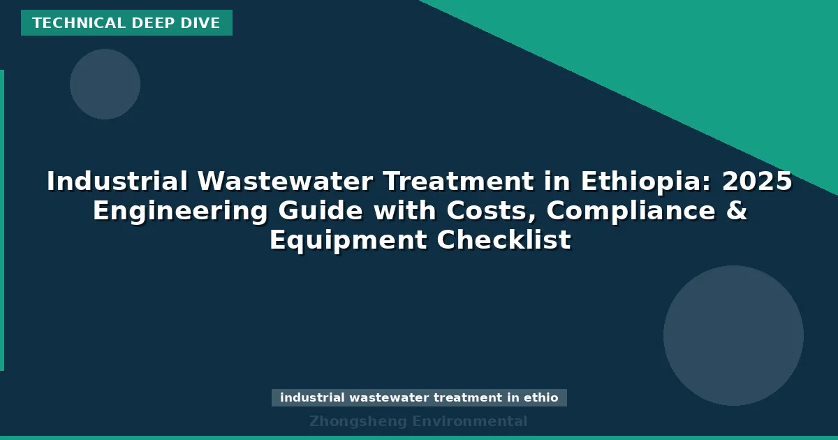 Industrial Wastewater Treatment in Ethiopia: 2025 Engineering Guide with Costs, Compliance & Equipment Checklist