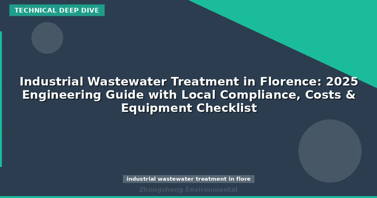 Industrial Wastewater Treatment in Florence: 2025 Engineering Guide with Local Compliance, Costs & Equipment Checklist