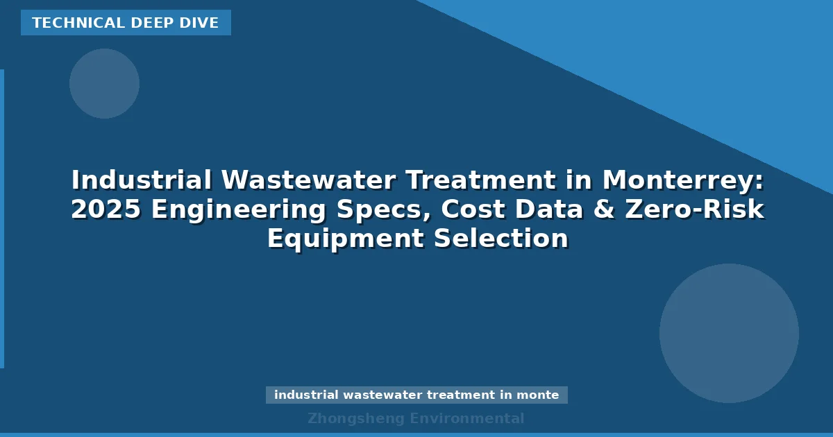 Industrial Wastewater Treatment in Monterrey: 2025 Engineering Specs, Cost Data & Zero-Risk Equipment Selection
