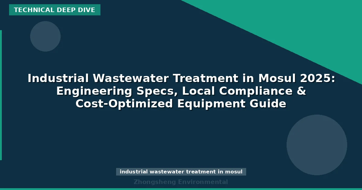 Industrial Wastewater Treatment in Mosul 2025: Engineering Specs, Local Compliance & Cost-Optimized Equipment Guide