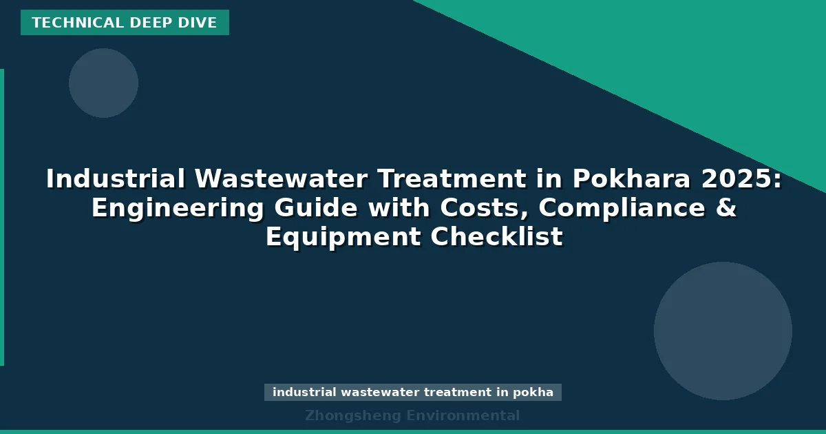 Industrial Wastewater Treatment in Pokhara 2025: Engineering Guide with Costs, Compliance & Equipment Checklist
