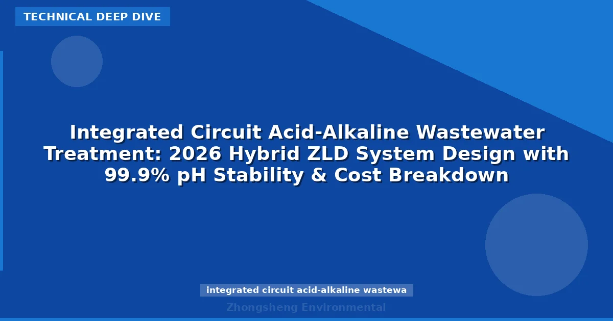 Integrated Circuit Acid-Alkaline Wastewater Treatment: 2026 Hybrid ZLD System Design with 99.9% pH Stability & Cost Breakdown